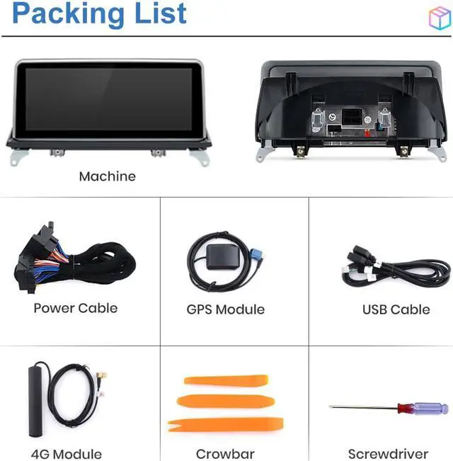 Alt view image 7 of 7 - Car Stereo for BMW X5 X6 E70 E71(2007 2008 2009) CCC Android System, Multimedia Player Radio Built-in CarPlay Android Auto GPS Navigator Retained iDrive System Support 4G LTE WiFi Bluetooth