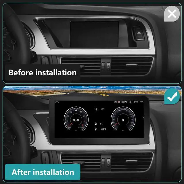 Alt view image 2 of 7 - Andriod Car Radio Stereo for Audi A4A5 B8 2009-2017 GPS Navigator MMI Control Retained12.3 inch Screen Upgrade Built in Carplay/Android Auto SWC BT AM/FM CD DVD 4G RAM 64G ROM Head Unit