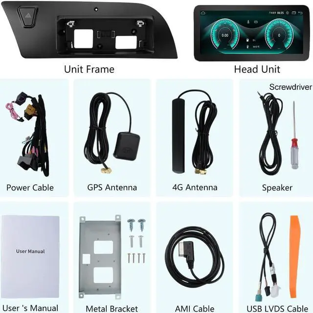 Alt view image 7 of 7 - Andriod Car Radio Stereo for Audi A4A5 B8 2009-2017 GPS Navigator MMI Control Retained12.3 inch Screen Upgrade Built in Carplay/Android Auto SWC BT AM/FM CD DVD 4G RAM 64G ROM Head Unit