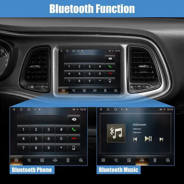 Alt view image 6 of 7 - Android 12 Car Stereo for Dodge Charger Challenger RAM 2015-2019 Jeep Wrangler Gladiator Compass 2018-2020 Radio Upgrade Replacement with Wireless Carplay GPS Bluetooth WiFi, 4+64GB