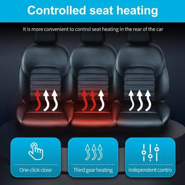 Alt view image 6 of 6 - Original Style Compatible for Tesla Model 3 Y Rear Seat Climate Control with Seat Heating,4.6-inch IPS HD Touch Screen Entertainment System USB