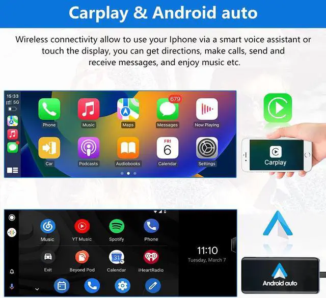 Alt view image 4 of 7 - Android 11 Car Stereo for Mercedes Benz E Class W212 2011 2012 NTG 4.0, Radio Replacement Support CarPlay Android Auto, Touch Screen Multimedia Player GPS Navigator Supports 4G WiFi - 4+64GB