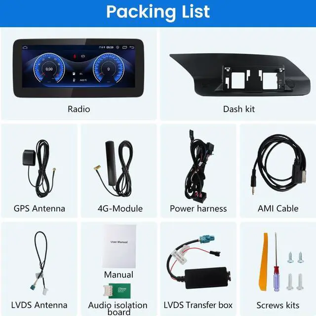 Alt view image 7 of 7 - Android 11 Car Stereo for Mercedes Benz E Class W212 2011 2012 NTG 4.0, Radio Replacement Support CarPlay Android Auto, Touch Screen Multimedia Player GPS Navigator Supports 4G WiFi - 4+64GB