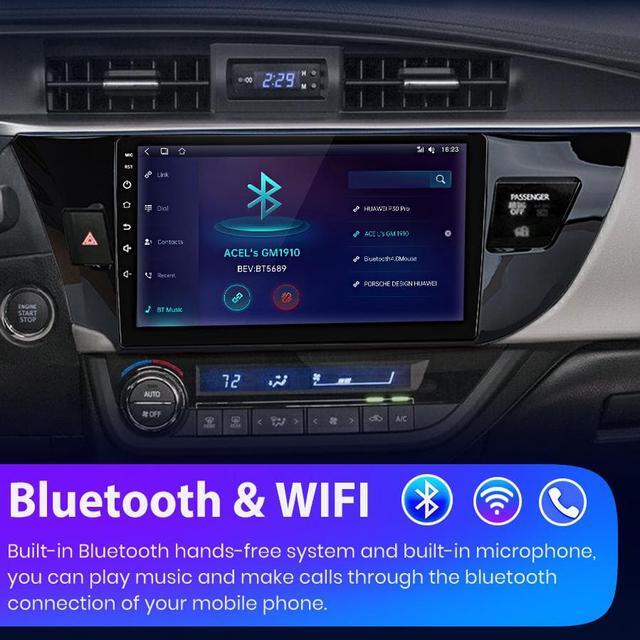 Alt view image 6 of 7 - Android 12.0 [2GB+32GB] Car Radio Compatible For Toyota Corolla E170 E180 2014-2016, 10 Inch Touch Screen with GPS/FM/WiFi/USB, Support SWC, Wireless Carplay/Wired Android Auto
