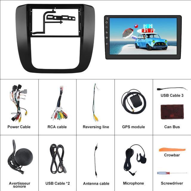 Alt view image 7 of 7 - Car Stereo Radio Android 12 for GMC Yukon Chevrolet Chevy Tahoe Suburban 2007-2012 with Wireless Apple CarPlay Android Auto 2+32GB