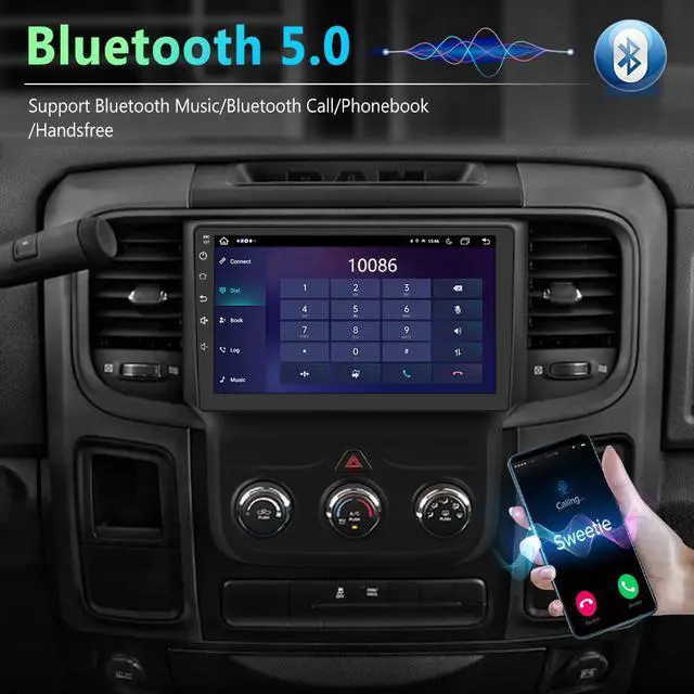Alt view image 5 of 7 - Android Car Stereo for Dodge RAM 1500 2500 3500 2013-2018 Trucks Radio Upgrade, Wireless CarPlay Android Auto Touch Screen Replacement GPS Bluetooth WiFi, 4+64GB