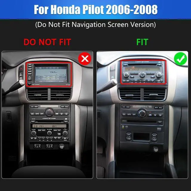 Alt view image 3 of 7 - Andriod 12 Car Radio Stereo for Honda Pilot 2005 2006 2007 2008 with Wireless Carplay Android Auto 9 inch Touch Screen with SWC GPS DSP Bluetooth WiFi FM/RDS 2+32GB