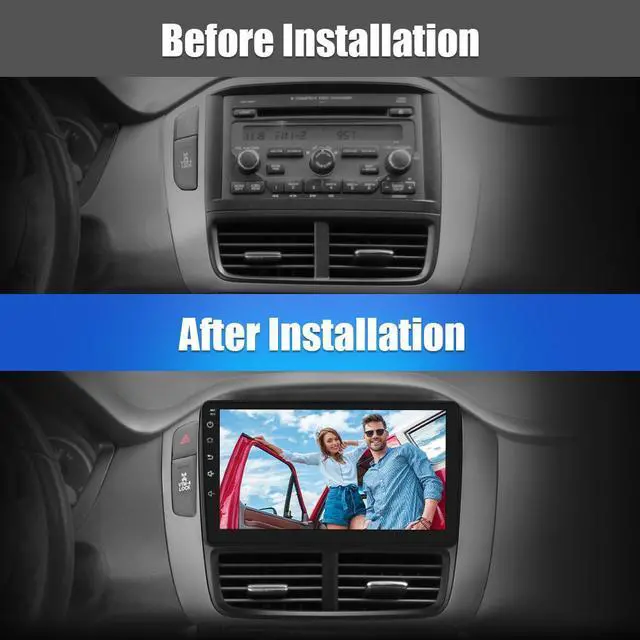 Alt view image 2 of 7 - Andriod 12 Car Radio Stereo for Honda Pilot 2005 2006 2007 2008 with Wireless Carplay Android Auto 9 inch Touch Screen with SWC GPS DSP Bluetooth WiFi FM/RDS 2+32GB