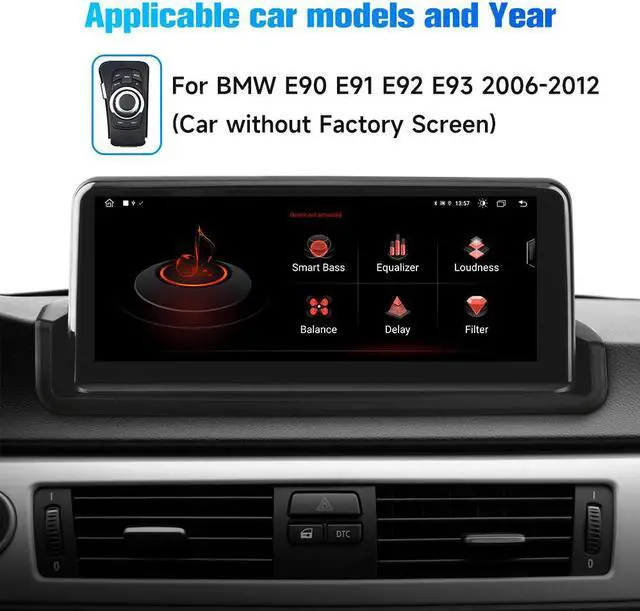Alt view image 6 of 7 - Car Radio Stereo Android 11 for BMW 3 Series E90 E91 E92 E93 2006-2012,10.25 inch 4GB+64GB Head Unit Built in Carplay Andriod Auto GPS SWC AM/FM Radio DSP Fit for Car Without Factory Screen