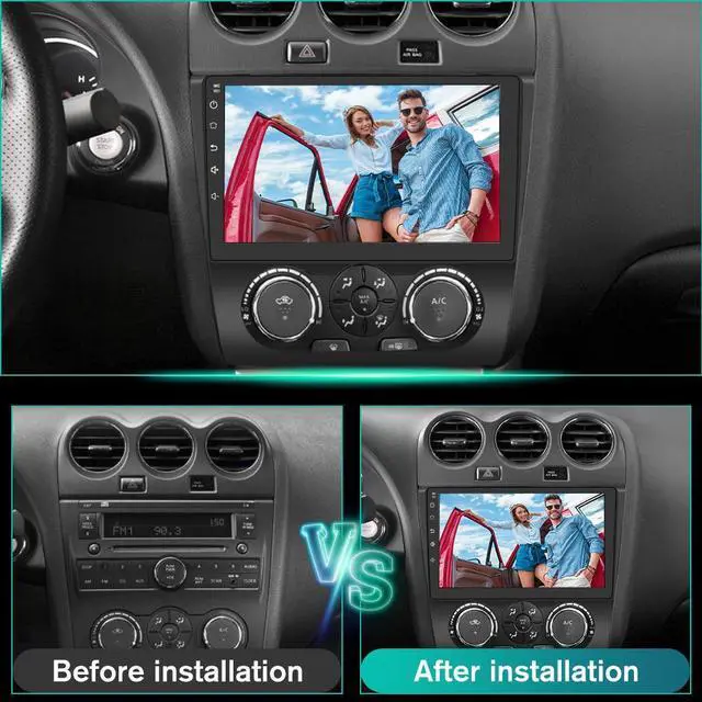 Alt view image 2 of 7 - Android Car Stereo for Nissan Teana Altima 2008 2009 2010 2011 2012, Manual A/C Android Touch Screen Radio Wireless Carplay Car Radio Android Auto Bluetooth WiFi GPS Navigation 2+32GB