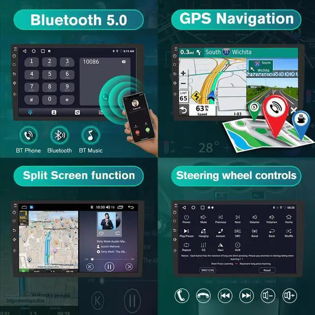 Alt view image 6 of 7 - Android Car Stereo for Nissan Teana Altima 2008 2009 2010 2011 2012, Manual A/C Android Touch Screen Radio Wireless Carplay Car Radio Android Auto Bluetooth WiFi GPS Navigation 2+32GB