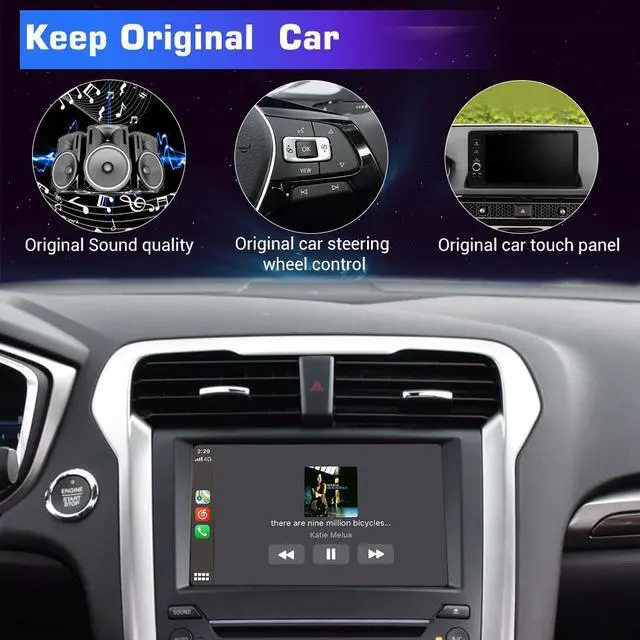 Alt view image 5 of 7 - Wireless Carplay AI Box for OEM Wired Carplay Cars, Android 10 4G+ 64GB Multimedia Player Carplay Wireless Black Adapter with GPS WiFi Split Screen Google Play for Honda Jeep Chevy Ford Toyota