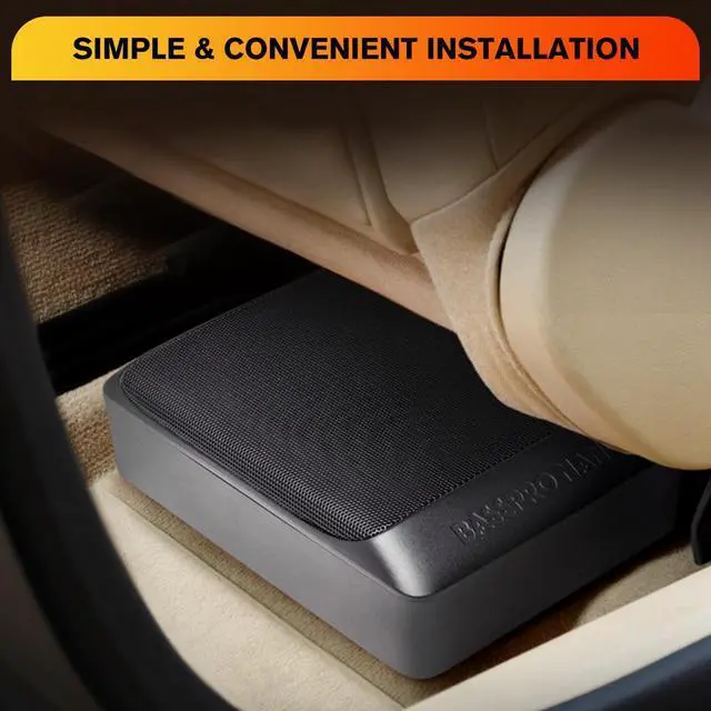 Alt view image 4 of 7 - Car Subwoofer 100W RMS 200 Watts Max Power Compact Powered Subwoofer for Cars,Loaded 8" Ported Under Seat Quick Bass Universal Subwoofer System with Remote Bass Knob