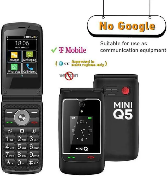 Main image of Q5 Flip  4G phone 3GB Ram + 32GB Rom smartphone No google version