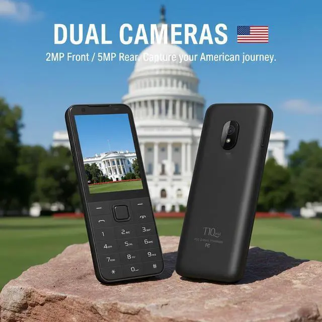 Alt view image 4 of 7 - TIQ MINI M5 smart touch button mobile phone, Android 13 system, 3GB+32GB, 2.8-inch screen, dual SIM, available with Google Store, Verizon, T-Mobile, AT&T