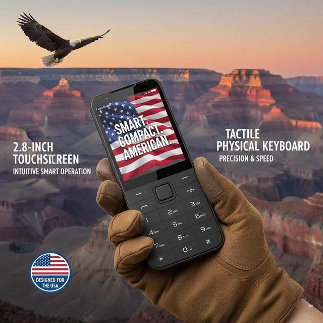 Alt view image 2 of 7 - TIQ MINI M5 smart touch button mobile phone, Android 13 system, 3GB+32GB, 2.8-inch screen, dual SIM, available with Google Store, Verizon, T-Mobile, AT&T