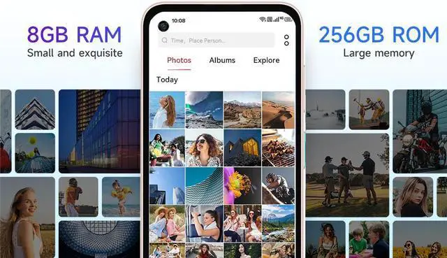 Alt view image 4 of 7 - 4G Unlocked Cell Phones Canada 2023,Qin 3 Ultra 4G Android 12 Smartphones,8GB + 256GB Large Storage 6.8" FHD+ 90Hz Screen 64MP Camera 4g Phone with 2500mAh Battery Pink