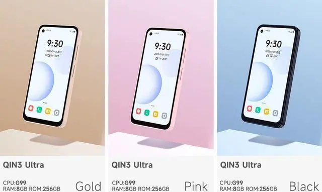 Alt view image 5 of 7 - 4G Unlocked Cell Phones Canada 2023,Qin 3 Ultra 4G Android 12 Smartphones,8GB + 256GB Large Storage 6.8" FHD+ 90Hz Screen 64MP Camera 4g Phone with 2500mAh Battery Pink