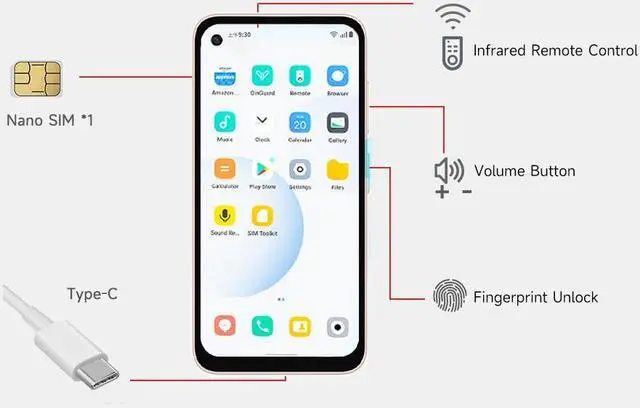 Alt view image 6 of 7 - 4G Unlocked Cell Phones Canada 2023,Qin 3 Ultra 4G Android 12 Smartphones,8GB + 256GB Large Storage 6.8" FHD+ 90Hz Screen 64MP Camera 4g Phone with 2500mAh Battery Pink