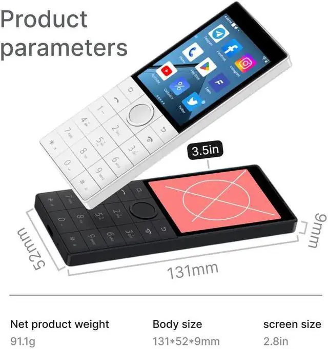 Alt view image 3 of 6 - Google Play Store New Qin F22 Smart Touch Screen Phone 2.8 Inch 2GB + 16GB Bluetooth