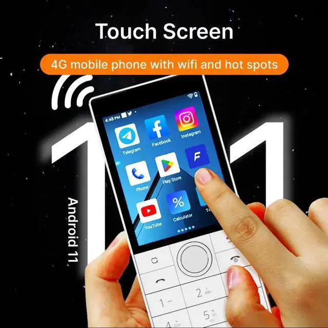 Alt view image 4 of 6 - Google Play Store New Qin F22 Smart Touch Screen Phone 2.8 Inch 3GB + 32GB Bluetooth