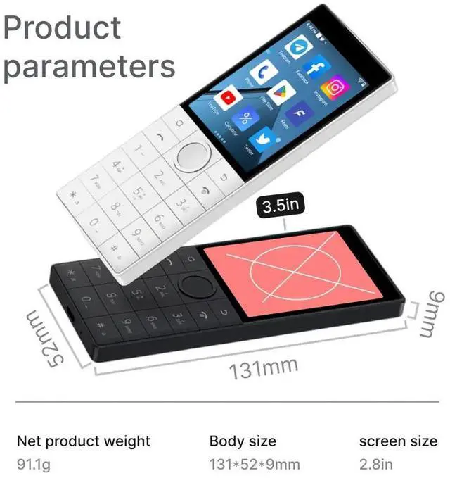 Alt view image 3 of 6 - Google Play Store New Qin F22 Smart Touch Screen Phone 2.8 Inch 3GB + 32GB Bluetooth