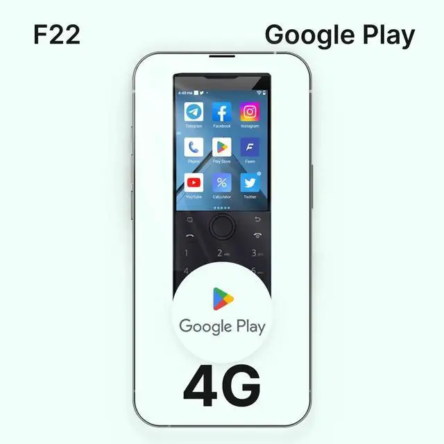 Alt view image 2 of 6 - Google Play Store New Qin F22 Smart Touch Screen Phone 2.8 Inch 3GB + 32GB Bluetooth