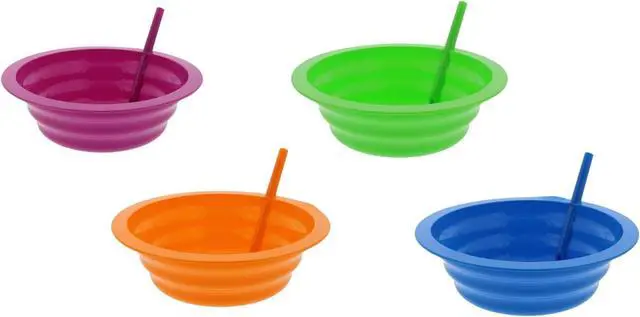 Main image of Arrow Sip-A-Bowl Set - 22oz - 4-Pack - BPA-Free - Great for Kids' Cereal, Ice Cream, Soup - Assorted Colors