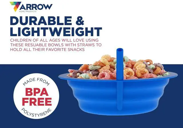 Alt view image 3 of 5 - Arrow Sip-A-Bowl Set - 22oz - 4-Pack - BPA-Free - Great for Kids' Cereal, Ice Cream, Soup - Assorted Colors