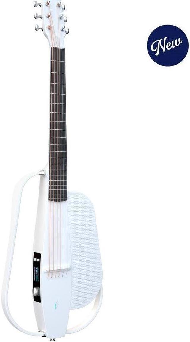 Enya 2023 NEXG 2 White All-in-One Smart Audio Guitar with Case, Wireless  Pedal & Charging Stand