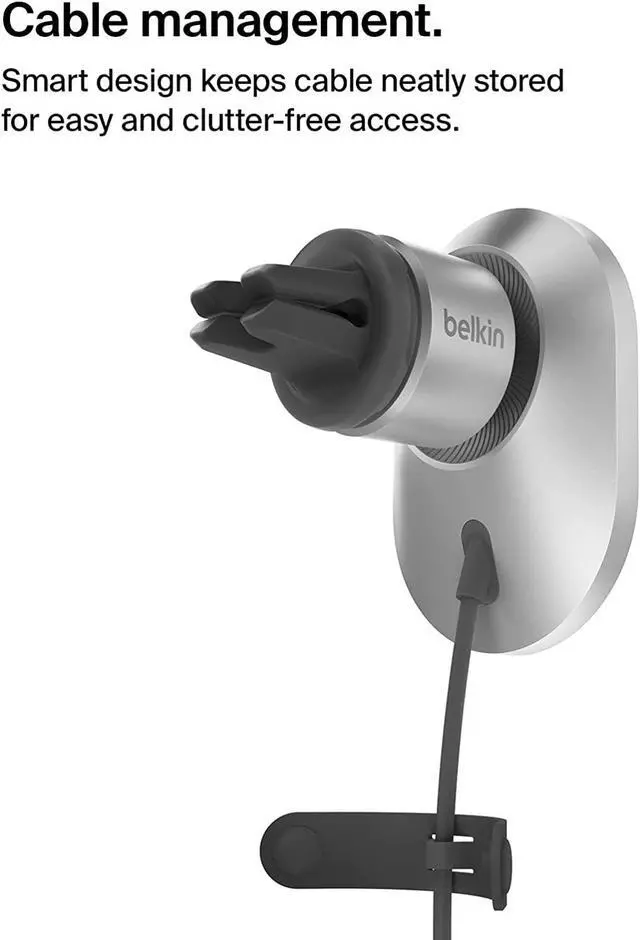 Alt view image 4 of 20 - Belkin BoostCharge ProWireless CarChargerwithMagSafe15W Extra Strong Magnetic Vent Mount for iPhone 12, 13, 14