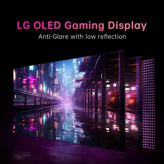 Alt view image 3 of 6 - KTC 27 Inch OLED Gaming Monitor, QHD 2560 x 1440, 240Hz, 0.03ms, Type-C 65W, KVM, Built-in Speakers, HDMI/DP/USB, FreeSync/G-Sync, Tilt, VESA, Eye Care, G27P6