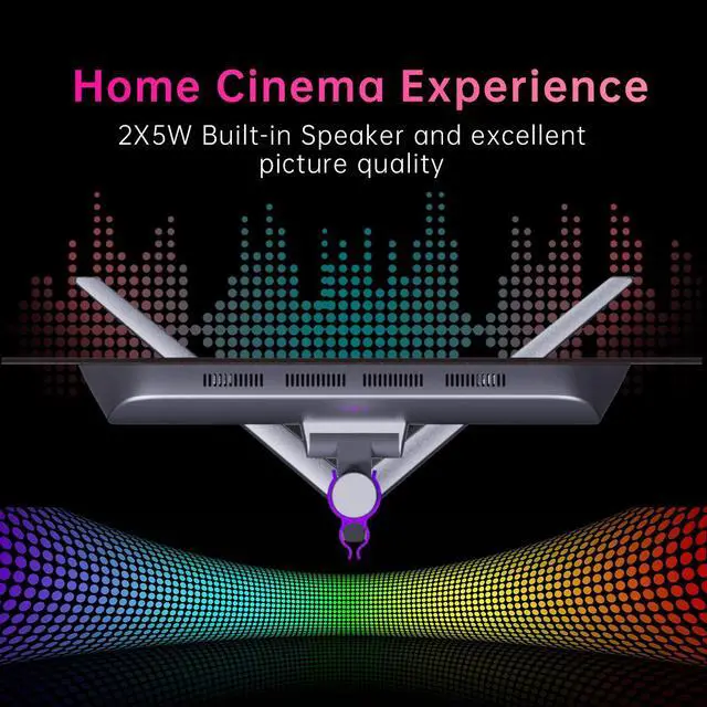Alt view image 5 of 6 - KTC 27 Inch OLED Gaming Monitor, QHD 2560 x 1440, 240Hz, 0.03ms, Type-C 65W, KVM, Built-in Speakers, HDMI/DP/USB, FreeSync/G-Sync, Tilt, VESA, Eye Care, G27P6