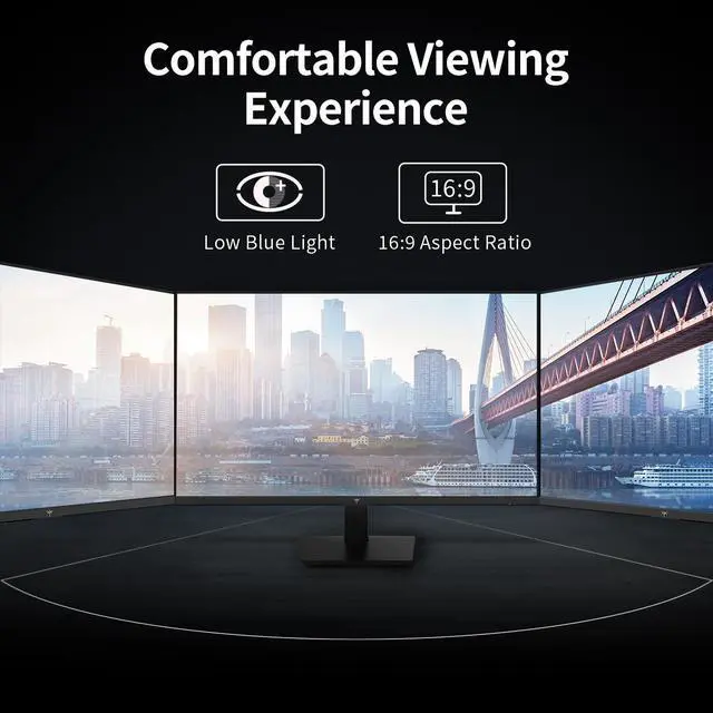 Alt view image 5 of 7 - 27 inch Monitor - KTC 1080P Monitor, 100Hz FreeSync Gaming Monitor with HDR10,VESA Mountable, Adjustable Tilt, ZeroFrame Design, HDMI,VGA,Earphone Ports, PC Monitor Work Monitor for Office,H27V13