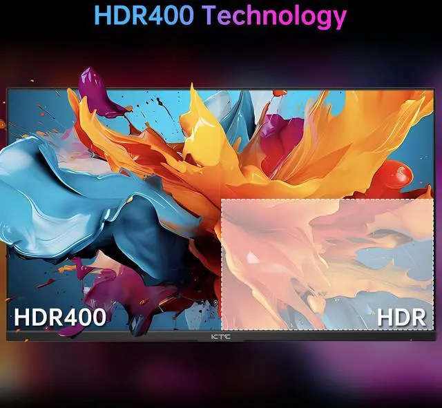 Alt view image 5 of 7 - KTC 24 Inch 180Hz/190Hz Gaming Monitor, FHD PC Computer Monitor with Fast IPS Panel, HDR400, 133% sRGB, Bluelight Filter, 2 HDMI & 1 DP Port, Compatible Freesync and Wall Mountable, H24F8