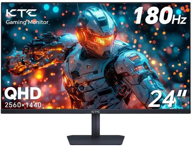 Main image of KTC 24 Inch 180Hz Gaming Monitor, 2K QHD Fast IPS PC Gaming Monitor, 1440p 1ms Computer Monitor 144Hz, G-Sync and FreeSync Compatibility, HDR Support, HDMI Displayport, VESA, Q24T09