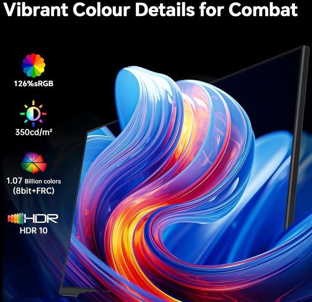 Alt view image 6 of 7 - KTC 24 Inch 180Hz Gaming Monitor, 2K QHD Fast IPS PC Gaming Monitor, 1440p 1ms Computer Monitor 144Hz, G-Sync and FreeSync Compatibility, HDR Support, HDMI Displayport, VESA, Q24T09