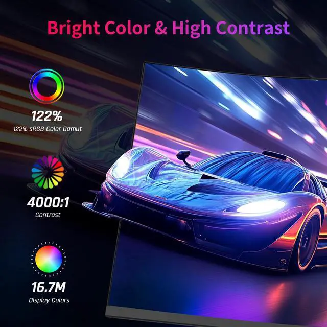 Alt view image 6 of 7 - KTC 32 Inch 240Hz Curved Gaming Monitor, 2K 1440P Computer PC Monitor with 1000R 1ms Frameless, Adaptive Sync,122% sRGB, HDMI, DisplayPort, Tilt Adjustable, H32S25E