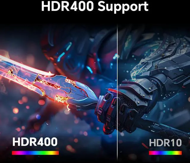 Alt view image 6 of 7 - KTC 24 inch Gaming Monitor QHD 180Hz, Fast IPS 1440p Computer Monitor, Up to 185Hz, 1ms, G-Sync/FreeSync, HDR400, Height Adjustable, 2 x HDMI, 1 x DP H24T7