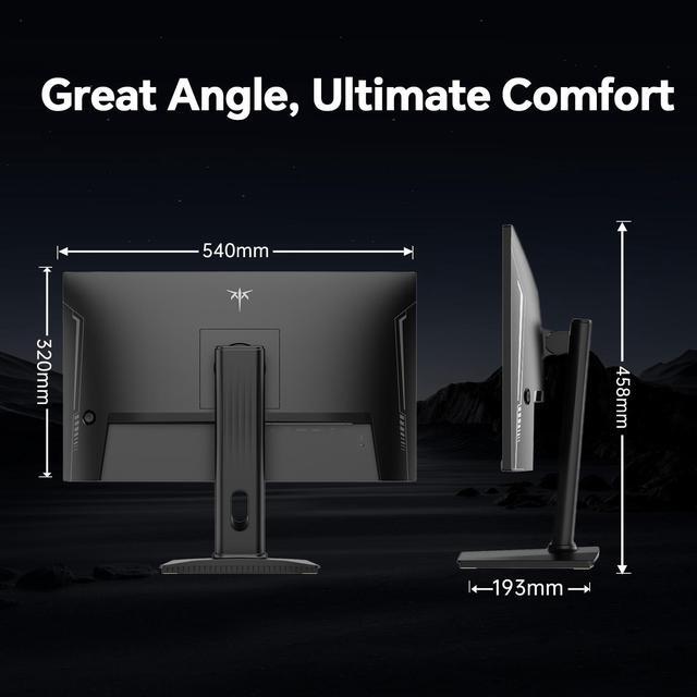 Alt view image 7 of 7 - KTC 24 inch Gaming Monitor QHD 180Hz, Fast IPS 1440p Computer Monitor, Up to 185Hz, 1ms, G-Sync/FreeSync, HDR400, Height Adjustable, 2 x HDMI, 1 x DP H24T7