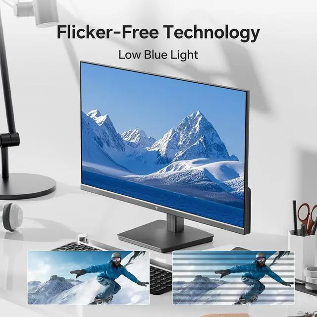 Alt view image 6 of 7 - KTC 27 Inch QHD Computer Monitor 100Hz, Up to 120Hz, IPS Panel, 2K 1440P PC Gaming Monitor for Home Office, Adaptive-Sync Support, HDR10, Tilt Adjustable, H27D9