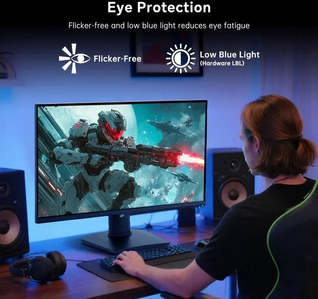 Alt view image 5 of 7 - KTC 27 Inch Gaming Monitor 240Hz, FHD 1080p Fast IPS Computer Monitor with Adaptive Sync, HDR, Height Pivot Tilt Adjustable, Vesa Mount, HDMI/DP/USB, H27F7