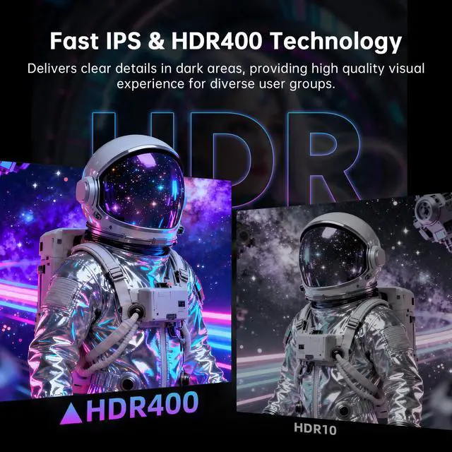 Alt view image 3 of 7 - KTC 24.5 Inch 240Hz Gaming Monitor, FHD 1080p Fast IPS Computer Monitor, 1ms with Adaptive-Sync, HDR400, HDMI x2, DPx1, VESA Mount, Tilt/Pivot/Height Adjustment, H25T7-3