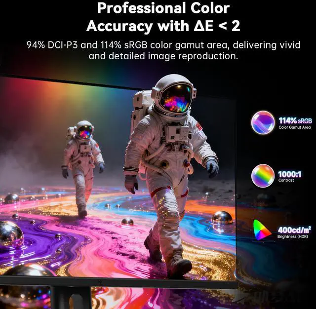 Alt view image 4 of 7 - KTC 24.5 Inch 240Hz Gaming Monitor, FHD 1080p Fast IPS Computer Monitor, 1ms with Adaptive-Sync, HDR400, HDMI x2, DPx1, VESA Mount, Tilt/Pivot/Height Adjustment, H25T7-3