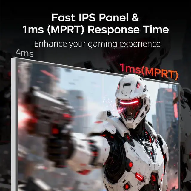 Alt view image 2 of 7 - KTC 24 Inch 240Hz Gaming Monitor, FHD 1080p PC Computer Monitor with Fast IPS Panel, 1ms Adaptive Sync, HDR400, 116% sRGB, HDMI/DP/USB2.0 Port, Tilt Adjustment, VESA, Eye Care, White, H24F7