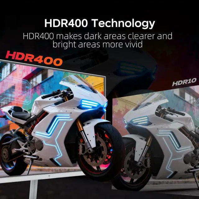 Alt view image 4 of 7 - KTC 24 Inch 240Hz Gaming Monitor, FHD 1080p PC Computer Monitor with Fast IPS Panel, 1ms Adaptive Sync, HDR400, 116% sRGB, HDMI/DP/USB2.0 Port, Tilt Adjustment, VESA, Eye Care, White, H24F7