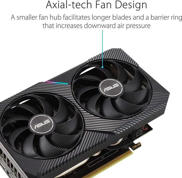 Alt view image 4 of 20 - Asus NVIDIA GeForce RTX3060 12GB GDDR6 Graphic Card DUALRTX3060O12GV2