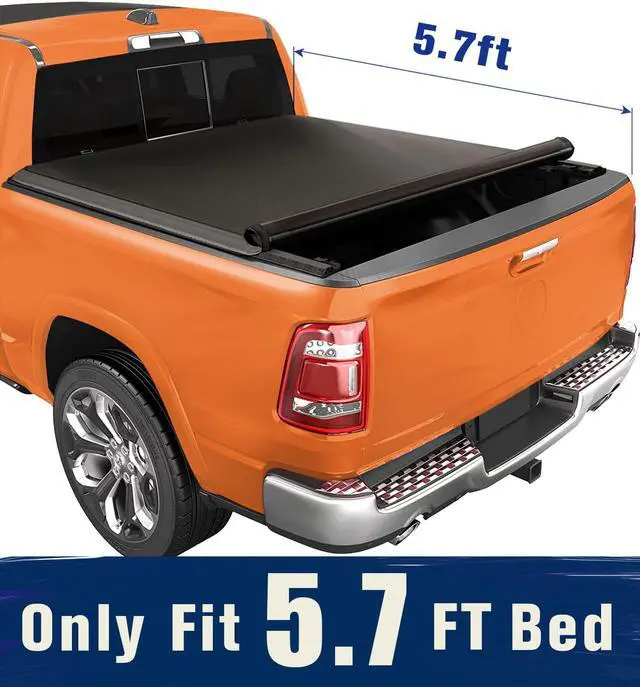 Main image of TIPTOP Soft Roll-Up Tonneau Cover Truck Bed For 2009-2023 Ram1500 5.7ft Bed (67.4") w/o RamBox | TP1 |