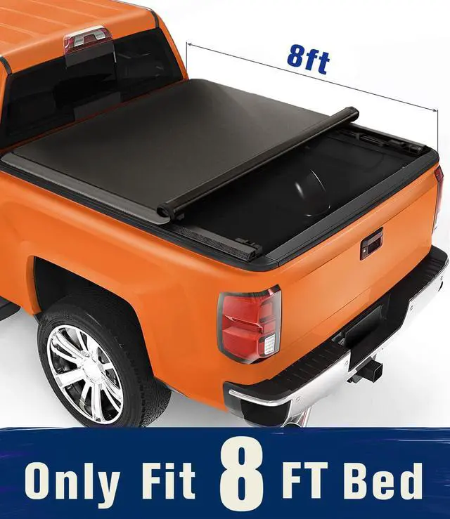 Main image of TIPTOP Soft Roll-Up Tonneau Cover Truck Bed For 1999-2006, 07 Classic Silverado / Sierra 1500 2500 HD 3500 HD 8ft Bed (96") | TP1 |