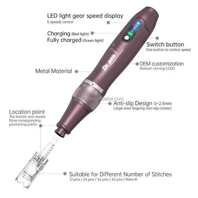 Alt view image 2 of 7 - Dr.pen A10 Electric Micro Screw Needle Waved Cartridge Skin Pen Micro Needling Therapy Systems for Face and Hair Treatment